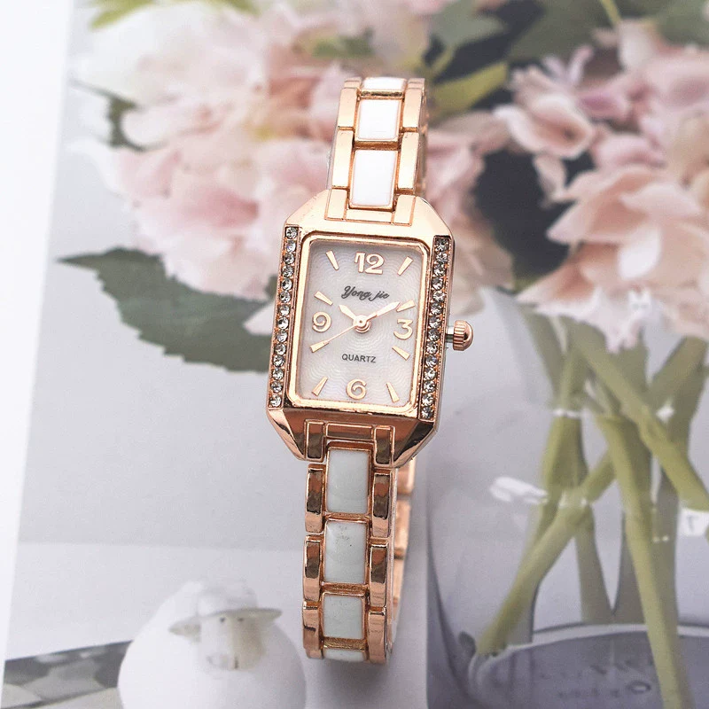 Wholesale Women's Alloy Imitation Ceramic Square Leisure Watch - Image 3