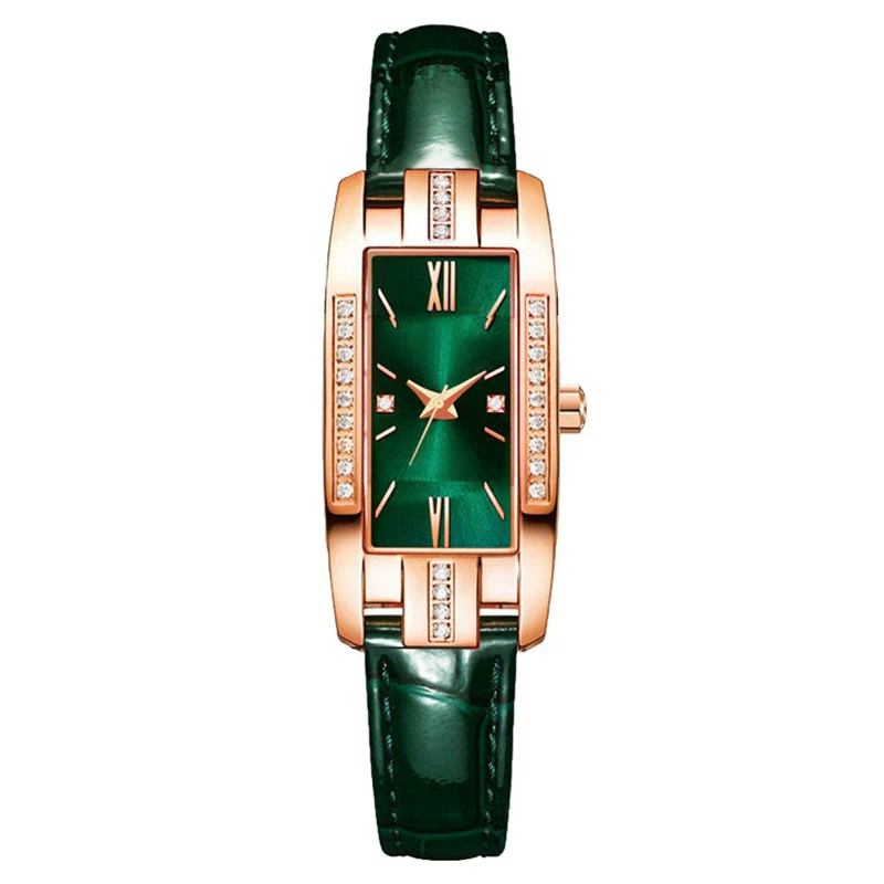 Wholesale Women's Alloy Imitation Leather Square Fashion Vintage Watch With Printed Logo - Image 6