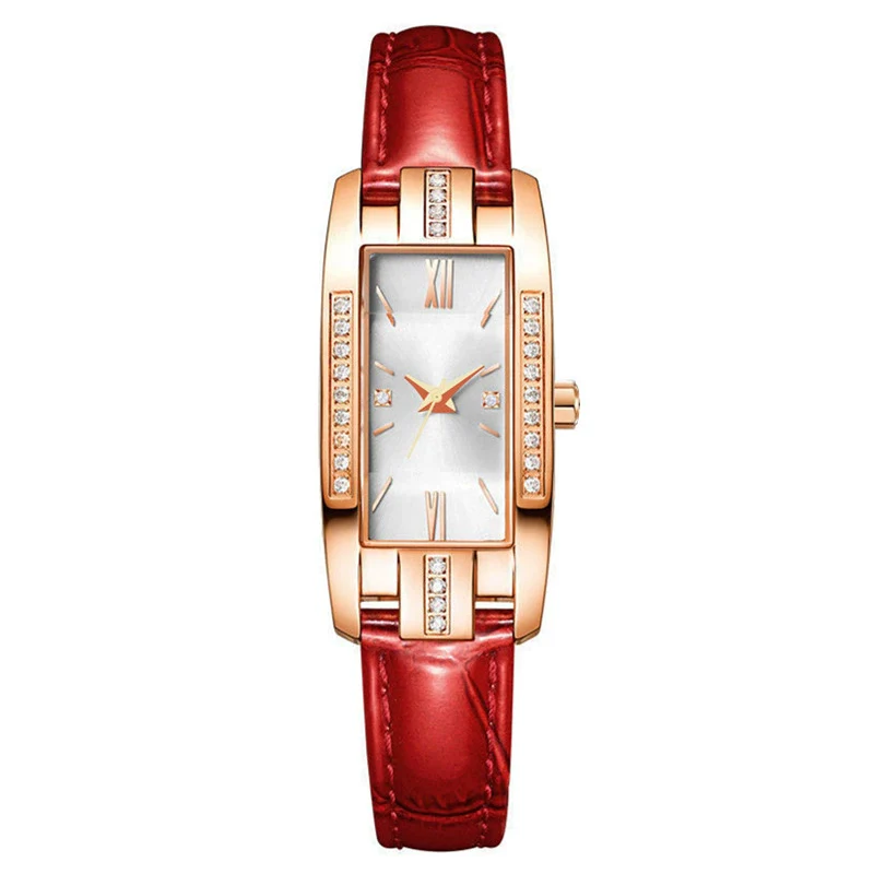 Wholesale Women's Alloy Imitation Leather Square Fashion Vintage Watch With Printed Logo - Image 8