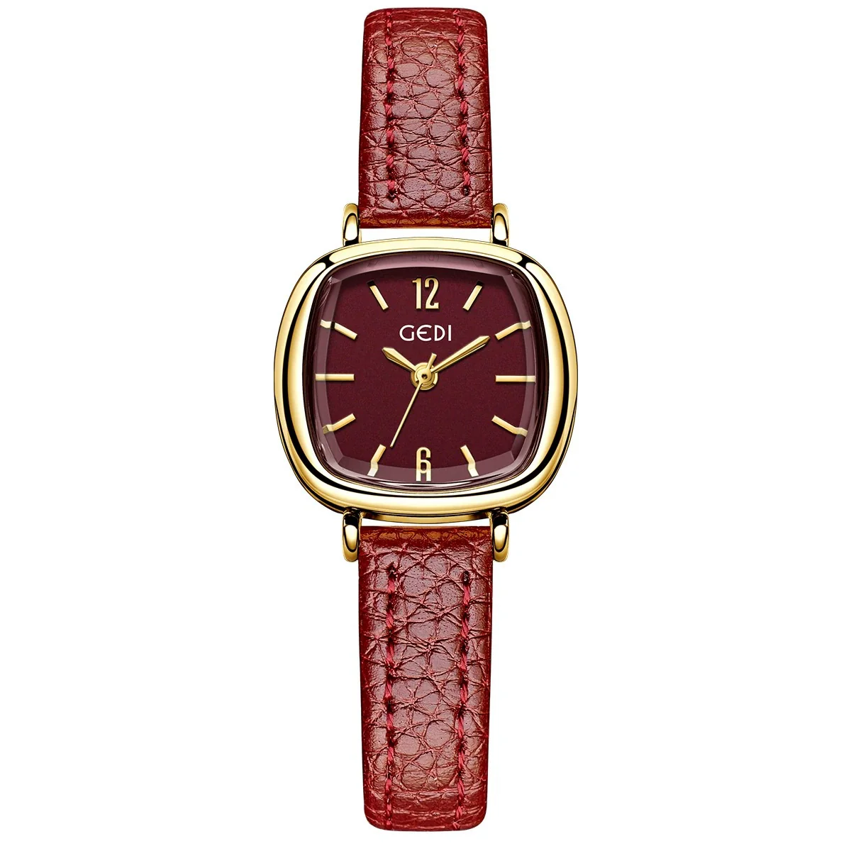 Wholesale Women's Alloy Super Fiber Strap Square Dial Quartz Watch In Retro Style - Image 10