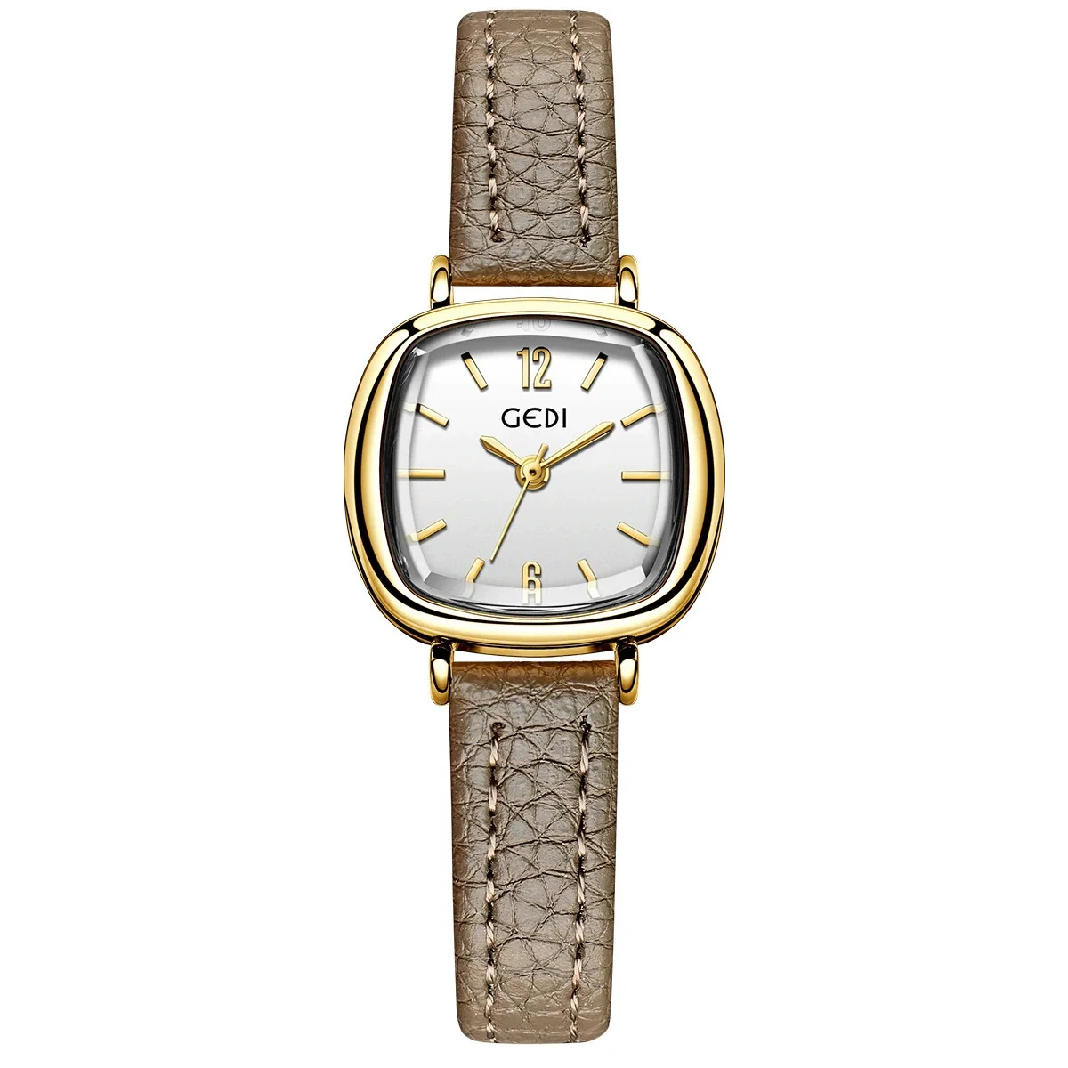 Wholesale Women's Alloy Super Fiber Strap Square Dial Quartz Watch In Retro Style - Image 8