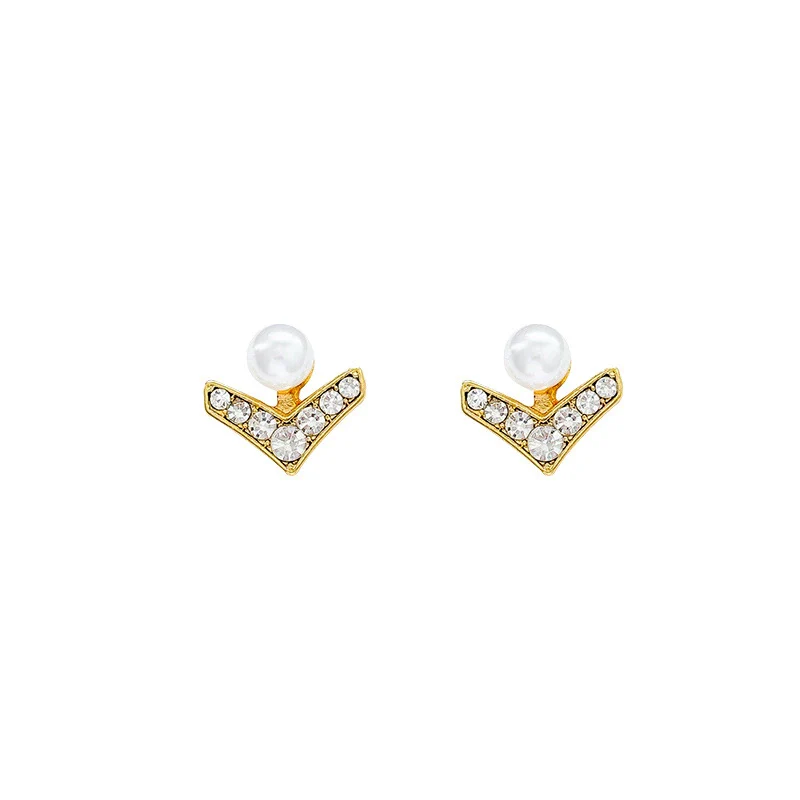 Wholesale Women's Alloy Vshaped Earrings With Letters Numbers Text Pattern And Electroplating - Image 5
