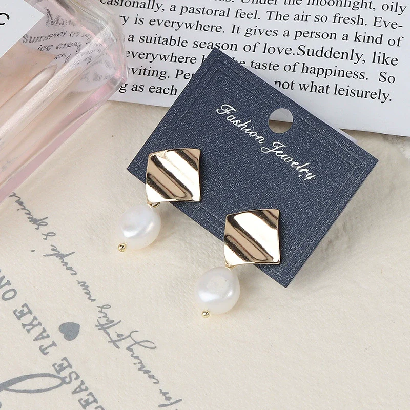 Wholesale Women's Baroque Button Earrings Natural Freshwater Pearl 925 Sterling Silver Needle Oblate Shape - Image 11