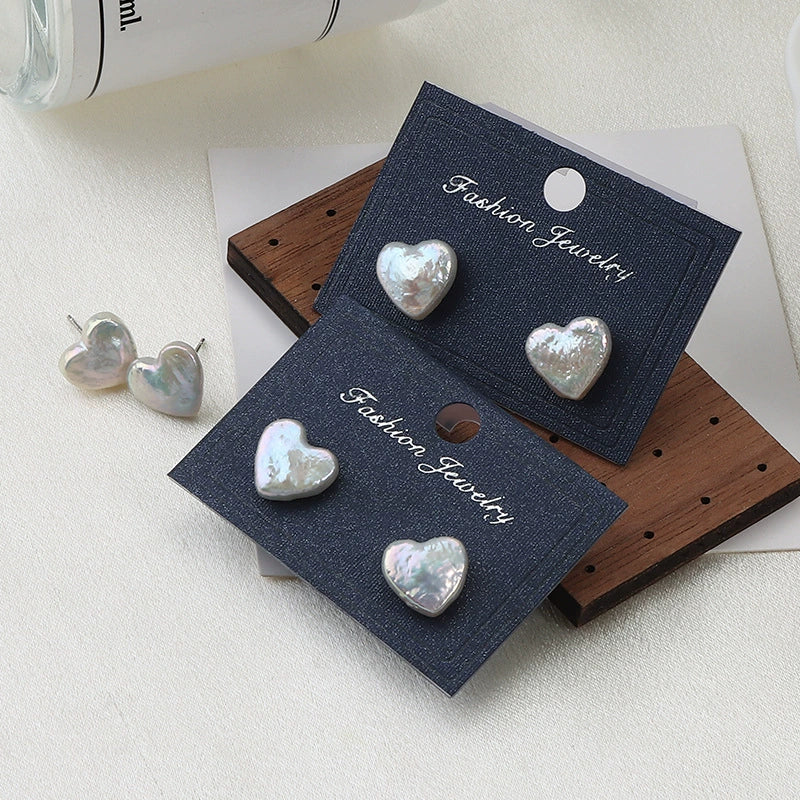 Wholesale Women's Baroque Style 925 Silver Freshwater Pearl Earrings With Special Shape
