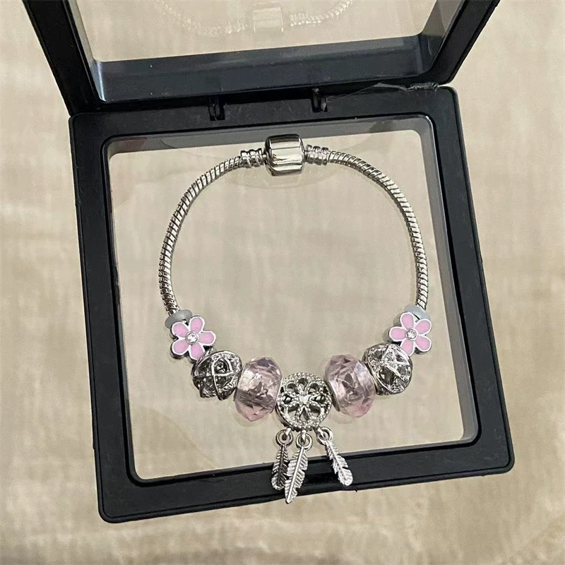 Wholesale Women's Beaded Bracelet With Flower Pattern Mixed Material Electroplated - Image 10