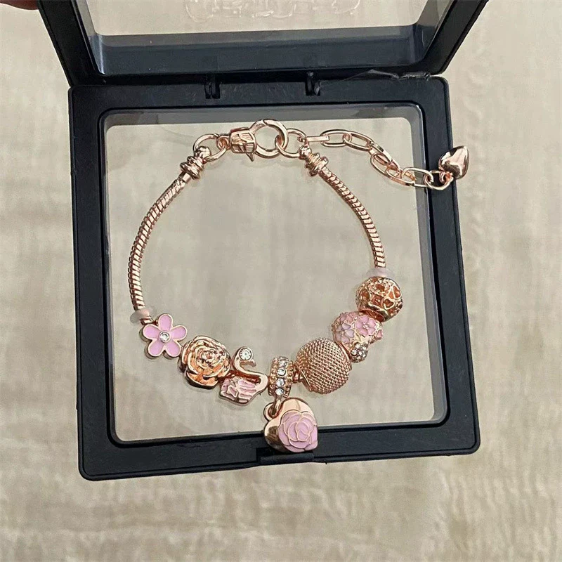 Wholesale Women's Beaded Bracelet With Flower Pattern Mixed Material Electroplated - Image 15