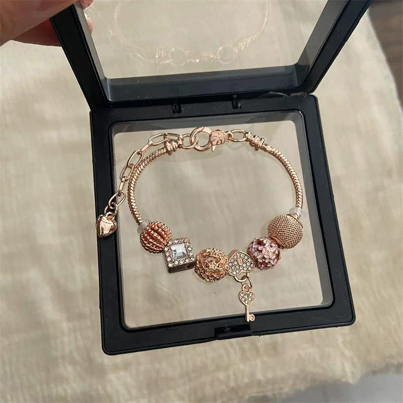 Wholesale Women's Beaded Bracelet With Flower Pattern Mixed Material Electroplated - Image 18