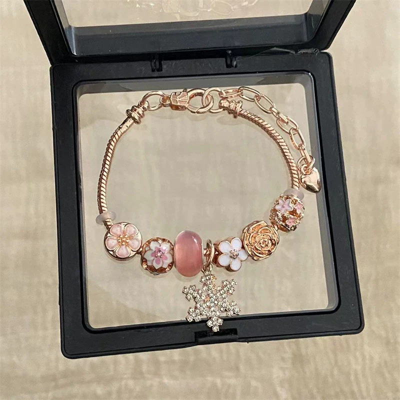 Wholesale Women's Beaded Bracelet With Flower Pattern Mixed Material Electroplated - Image 20