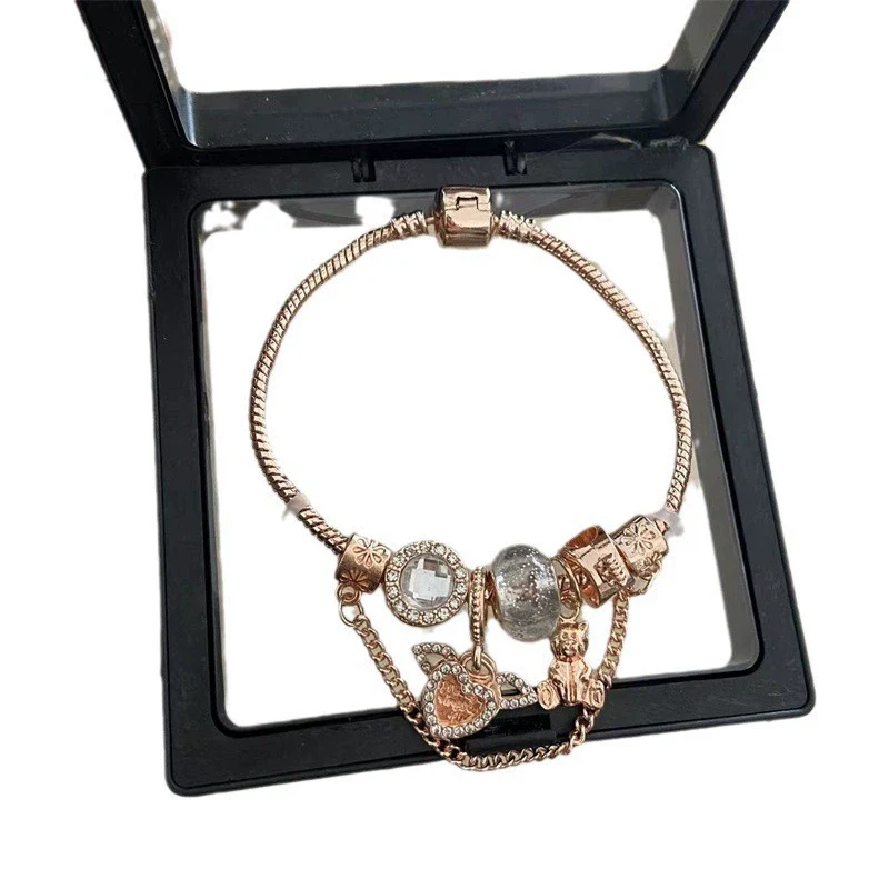 Wholesale Women's Beaded Bracelet With Flower Pattern Mixed Material Electroplated - Image 5