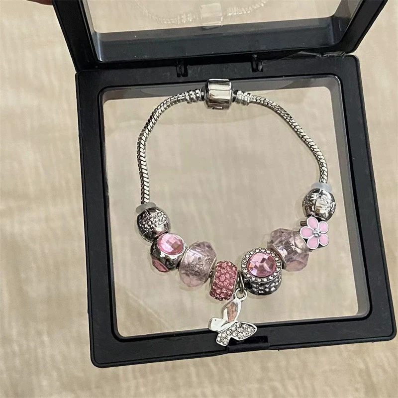 Wholesale Women's Beaded Bracelet With Flower Pattern Mixed Material Electroplated - Image 8