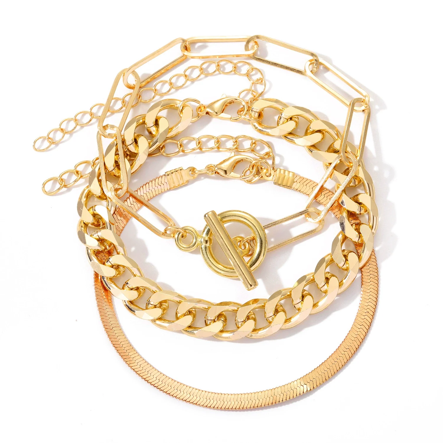 Wholesale Women's Bohemian Geometric Metal Chain Bracelet With Electroplating - Image 9