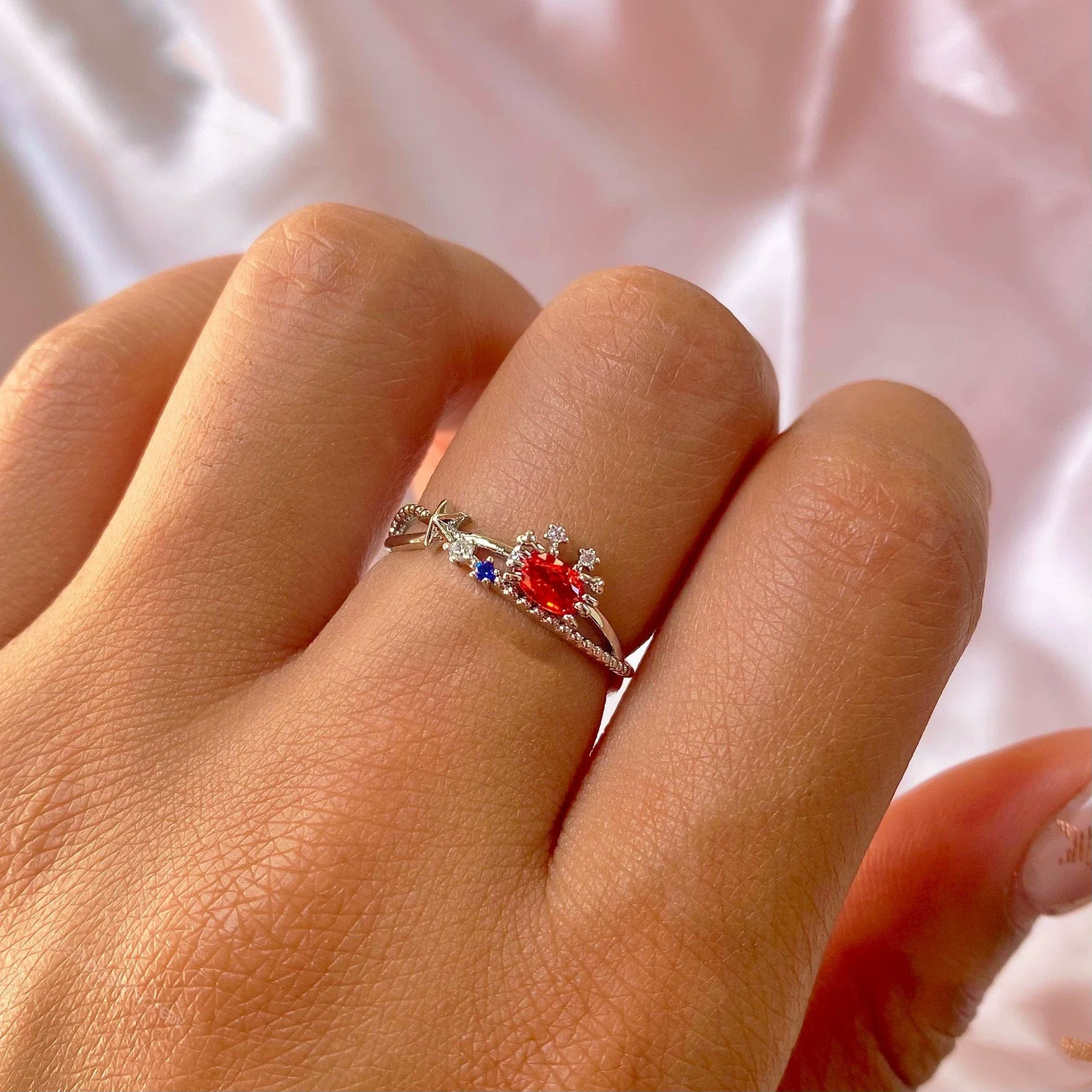 Wholesale Women's Brass Marine Animal Ring With Colorful Zircon Featuring Crab And Seahorse Designs - Image 2