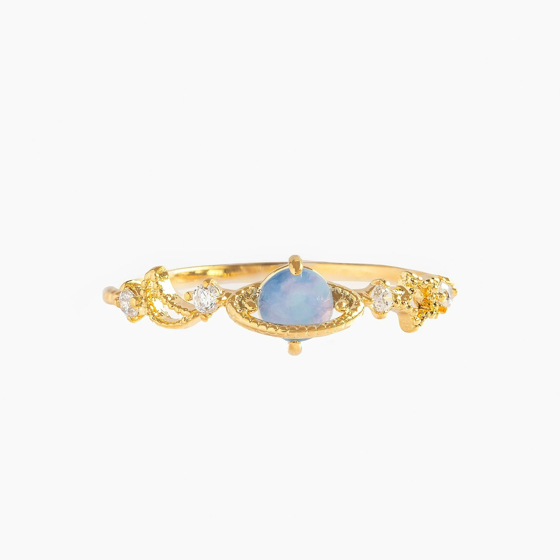 Wholesale Women's Brass Star Pattern Electroplated Planet Ring Fashion Jewelry - Image 6