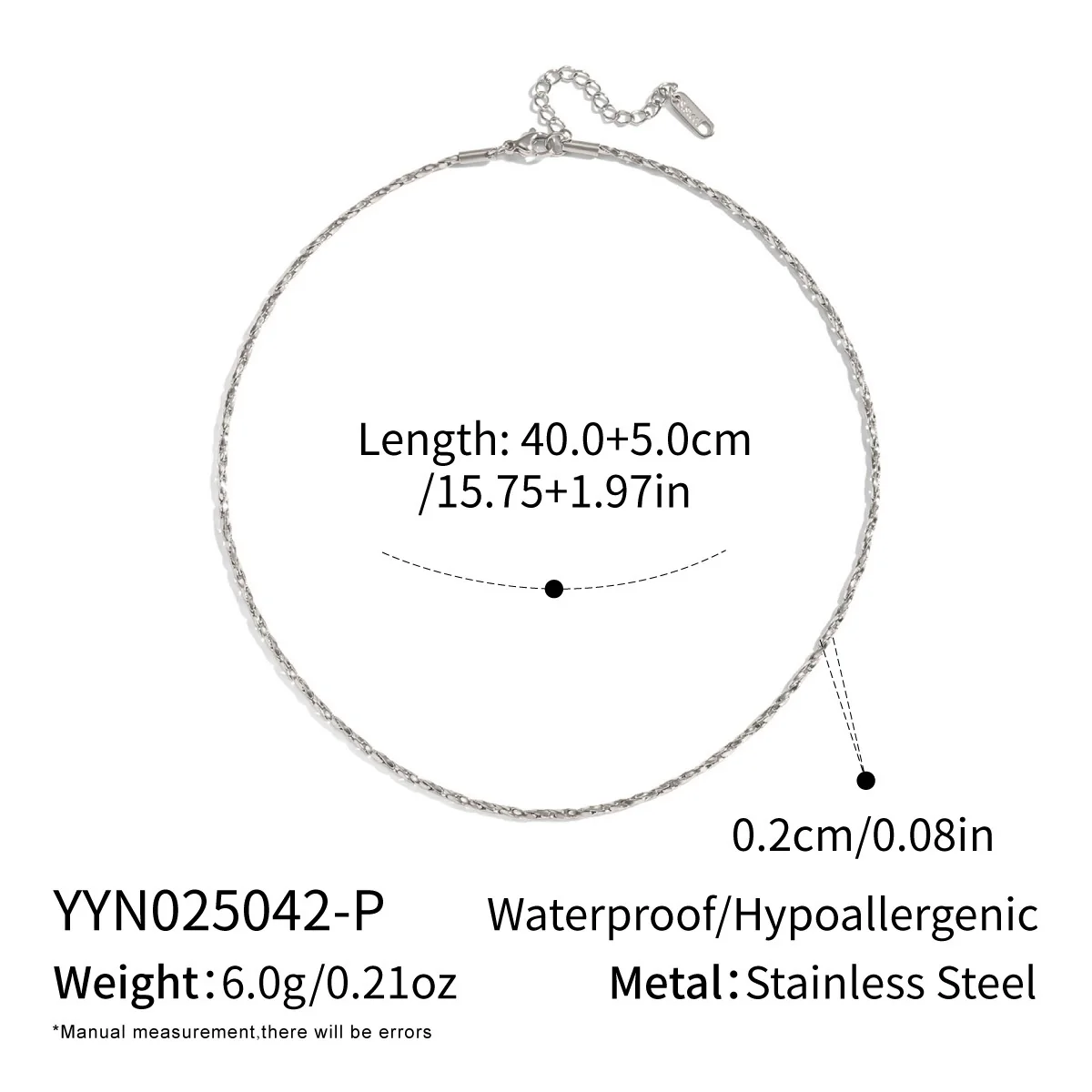 Wholesale Women's Casual Geometric 18K Real Gold Plated Stainless Steel Chain Necklace With Pvd Furnace Vacuum Real Gold Plating - Image 7