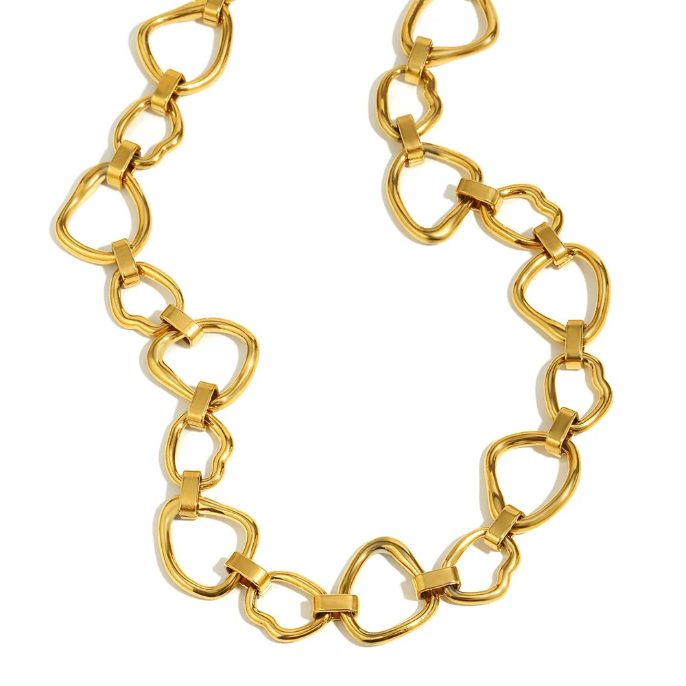 Wholesale Women's Casual Geometric Stainless Steel Electroplated Handmade Chain Necklace - Image 5