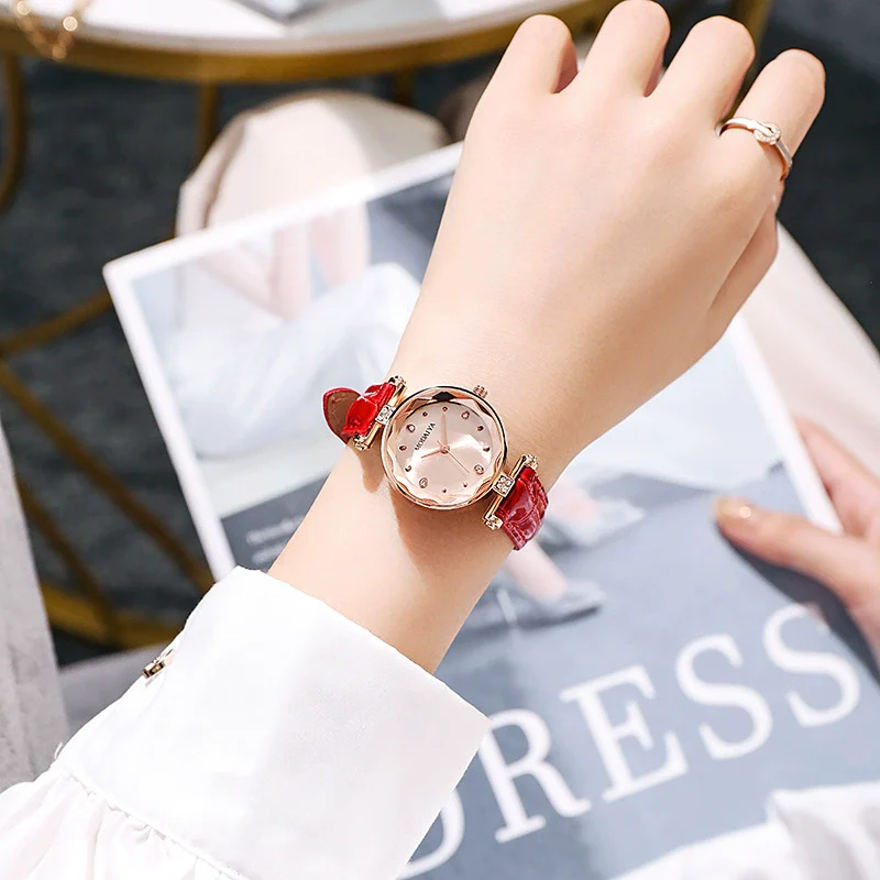 Wholesale Women's Casual Green Belt Quartz Watch With Alloy Case And Pu Strap In Round Shape - Image 6