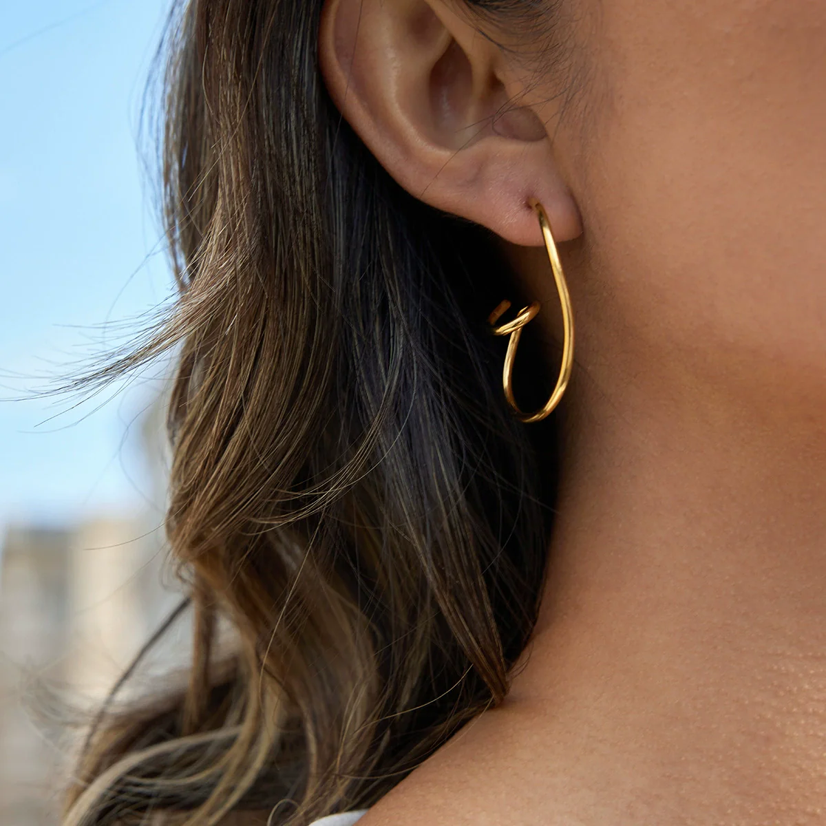 Wholesale Women's Casual Minimalist Geometric Stainless Steel Electroplated Earrings - Image 2