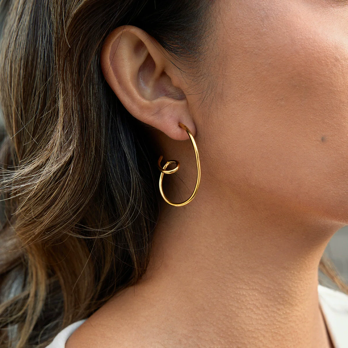 Wholesale Women's Casual Minimalist Geometric Stainless Steel Electroplated Earrings - Image 3