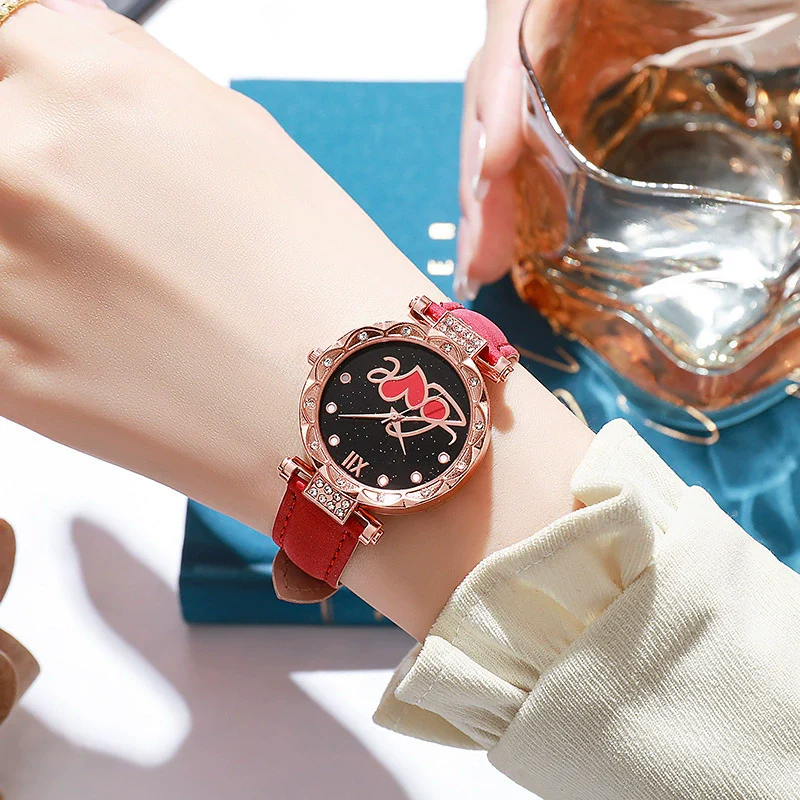 Wholesale Women's Casual Student Quartz Belt Watch Plastic Case Imitation Leather Strap Stainless Steel Buckle Round Dial - Image 3