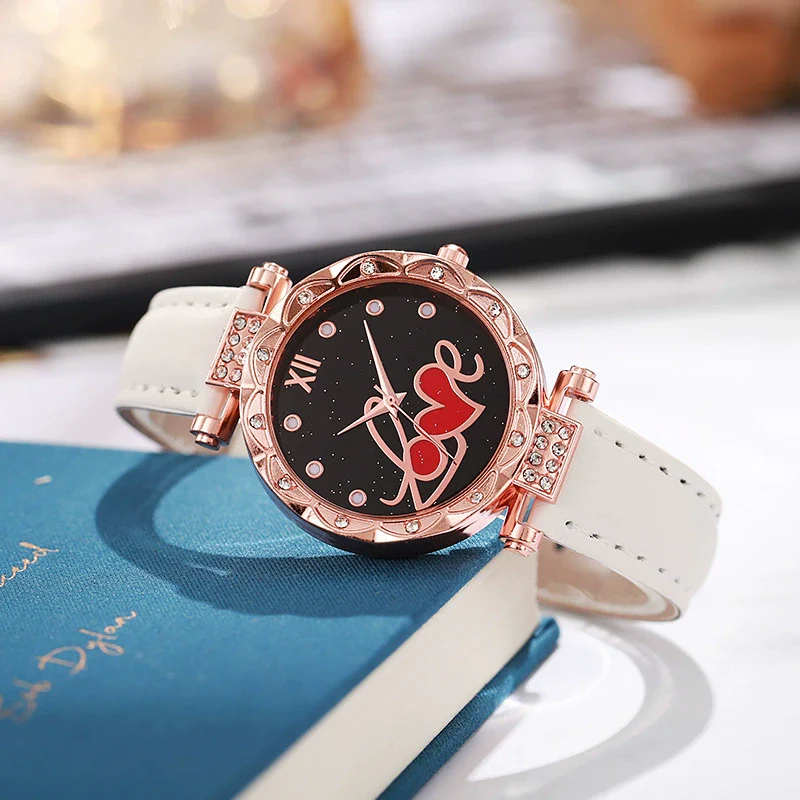 Wholesale Women's Casual Student Quartz Belt Watch Plastic Case Imitation Leather Strap Stainless Steel Buckle Round Dial - Image 4