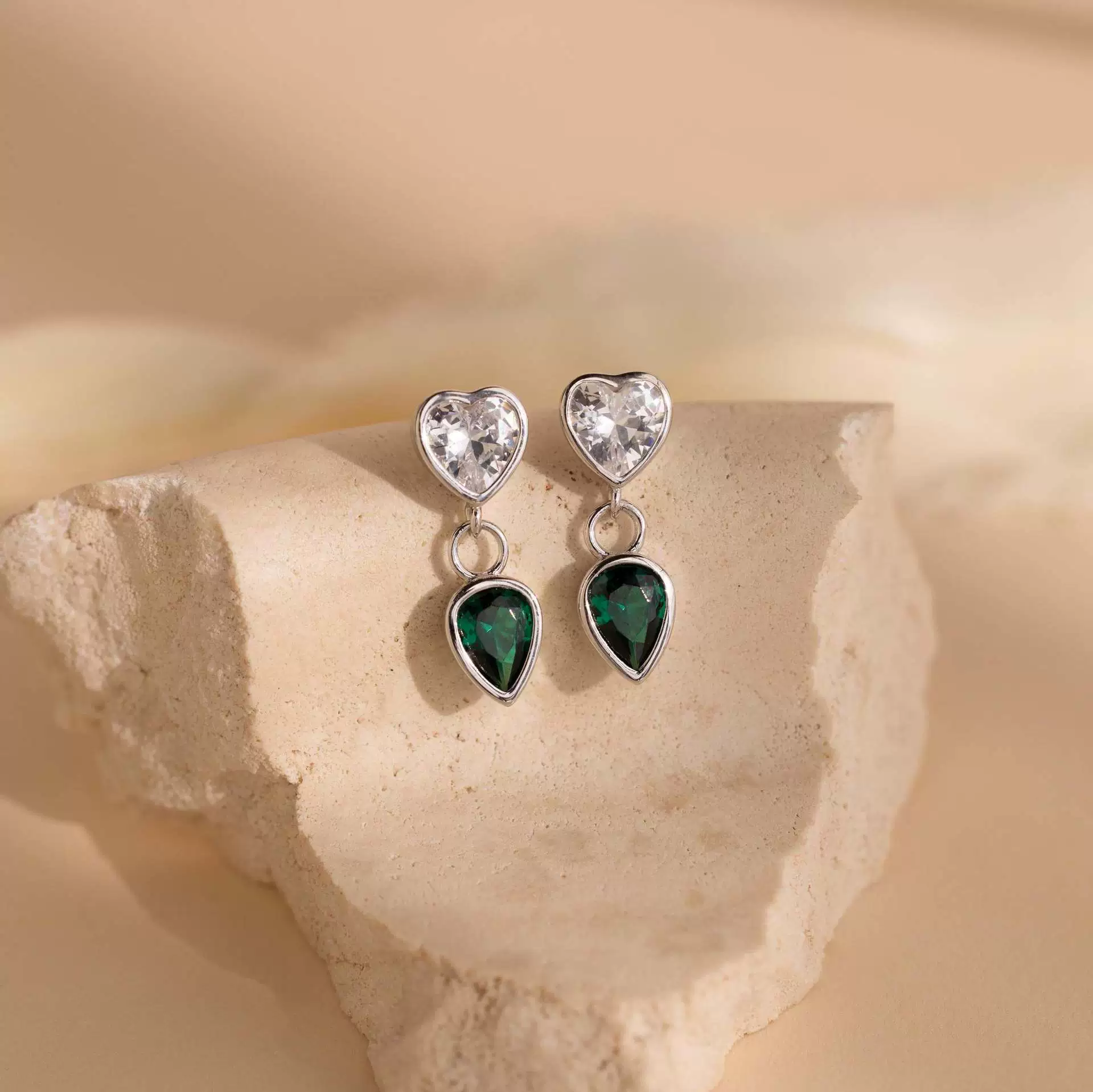 Wholesale Women's Casual Style S925 Silver Earrings With Heart Shape Letter Shape And Constellation Pattern Real Gold Plated - Image 3