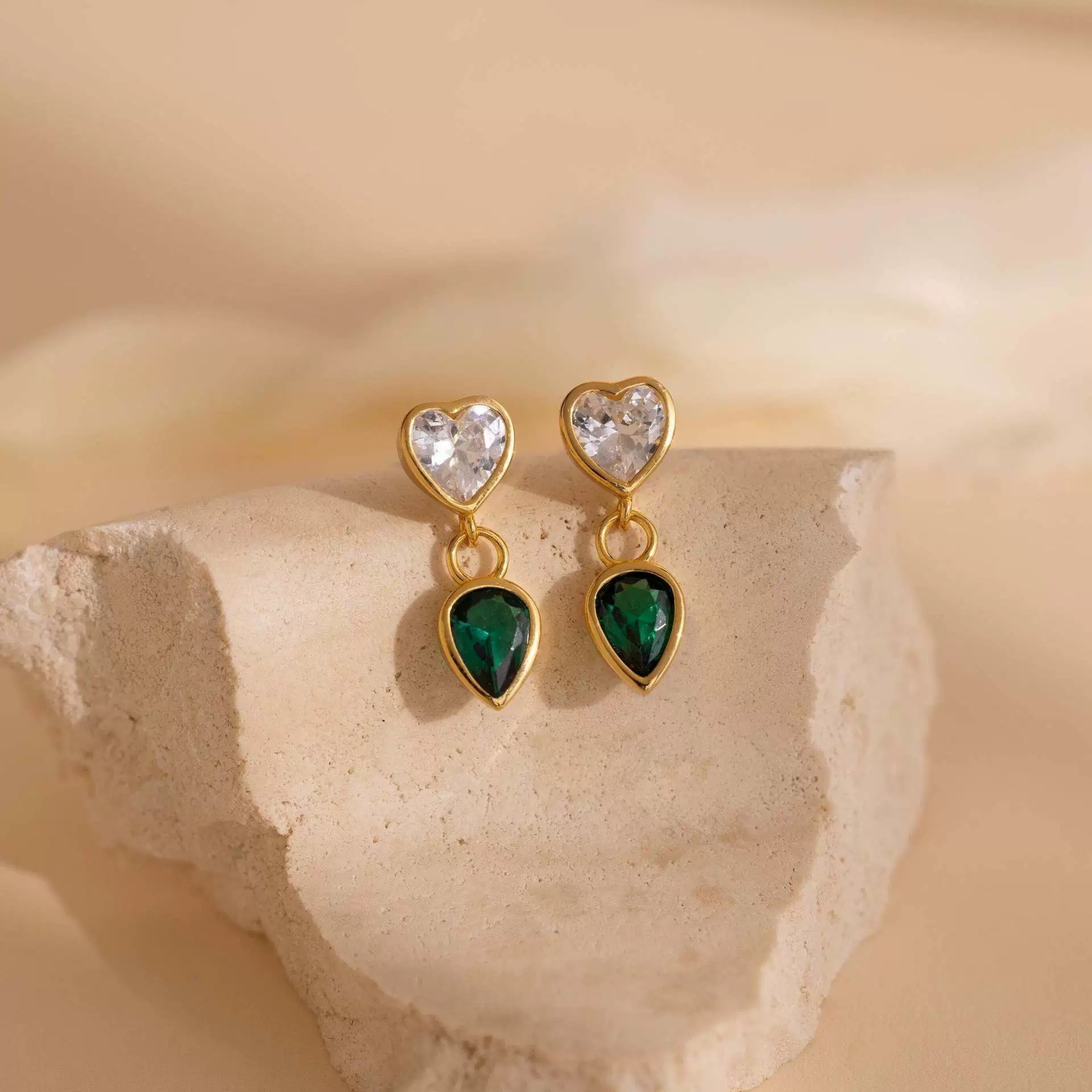 Wholesale Women's Casual Style S925 Silver Earrings With Heart Shape Letter Shape And Constellation Pattern Real Gold Plated - Image 6