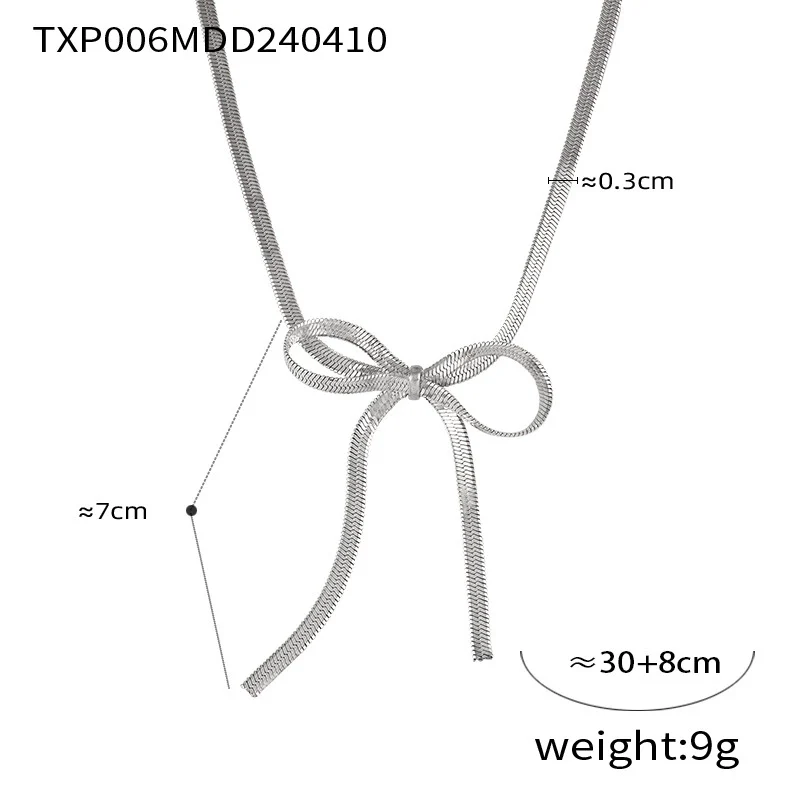 Wholesale Women's Cold Style Jewelry Set With Butterfly Dragonfly Insect Patterns Bow Design Pendant And Clavicle Chain Made Of Titanium Steel Electroplated - Image 16