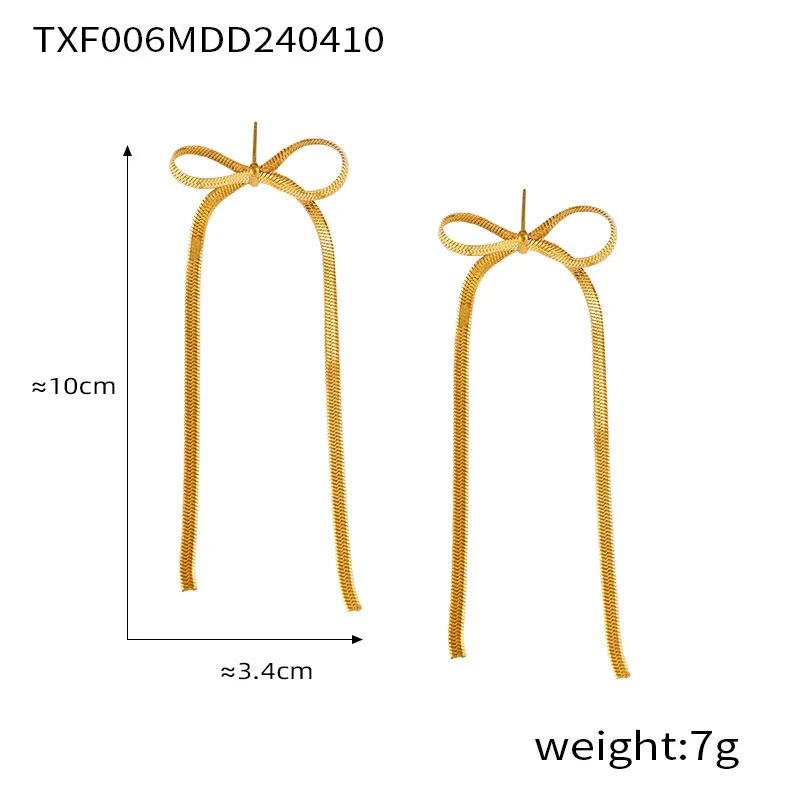 Wholesale Women's Cold Style Jewelry Set With Butterfly Dragonfly Insect Patterns Bow Design Pendant And Clavicle Chain Made Of Titanium Steel Electroplated - Image 9
