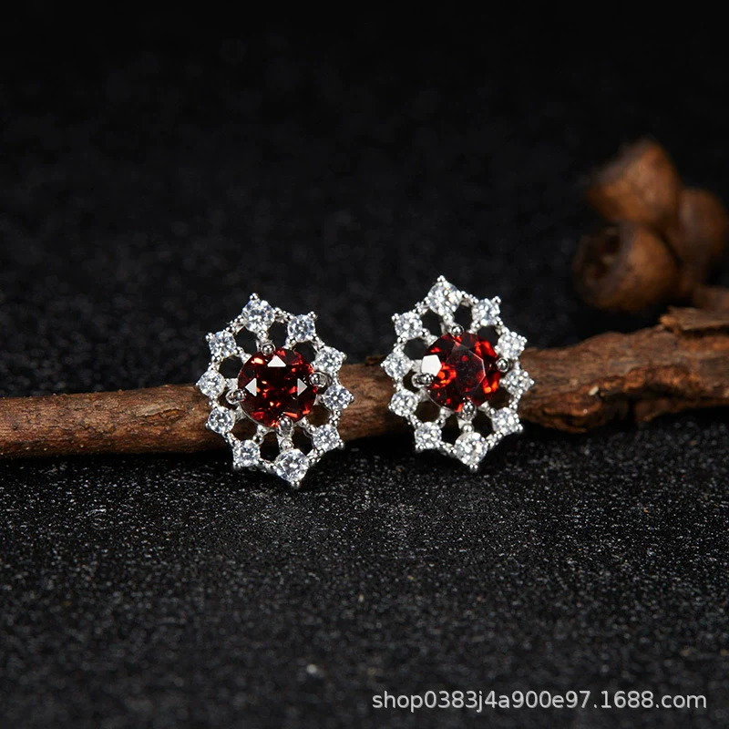 Wholesale Women's Cool Style Geometric S925 Sterling Silver 18K Gold Plated Gem Set Earrings - Image 29