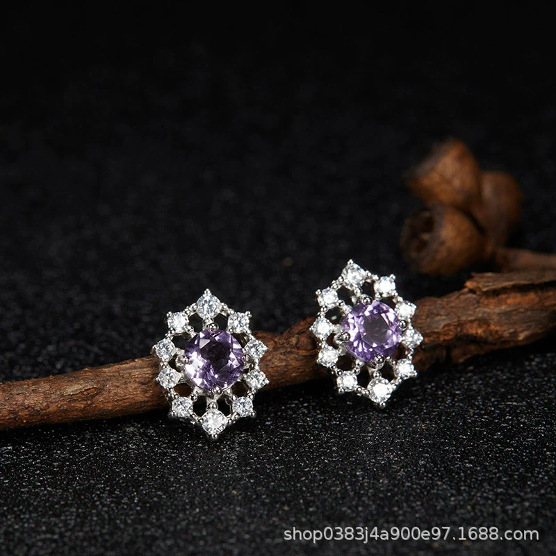 Wholesale Women's Cool Style Geometric S925 Sterling Silver 18K Gold Plated Gem Set Earrings - Image 31