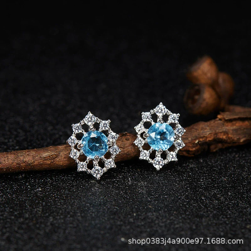 Wholesale Women's Cool Style Geometric S925 Sterling Silver 18K Gold Plated Gem Set Earrings - Image 32
