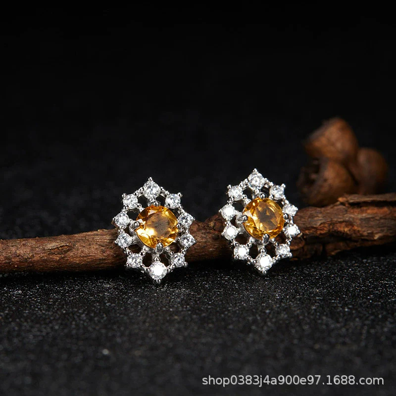 Wholesale Women's Cool Style Geometric S925 Sterling Silver 18K Gold Plated Gem Set Earrings - Image 33