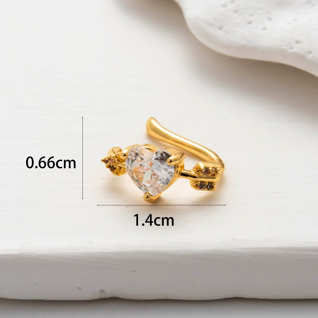 Wholesale Women's Copper Butterfly Cartilage Ear Clip Microinlaid Zircon Geometric Electroplated - Image 12