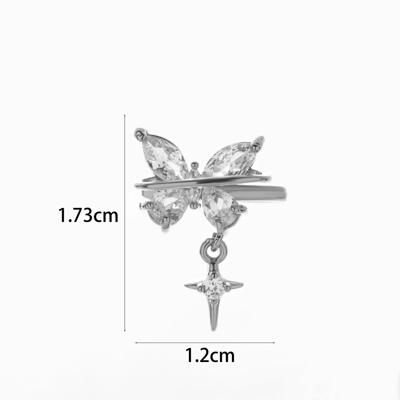 Wholesale Women's Copper Butterfly Cartilage Ear Clip Microinlaid Zircon Geometric Electroplated - Image 15