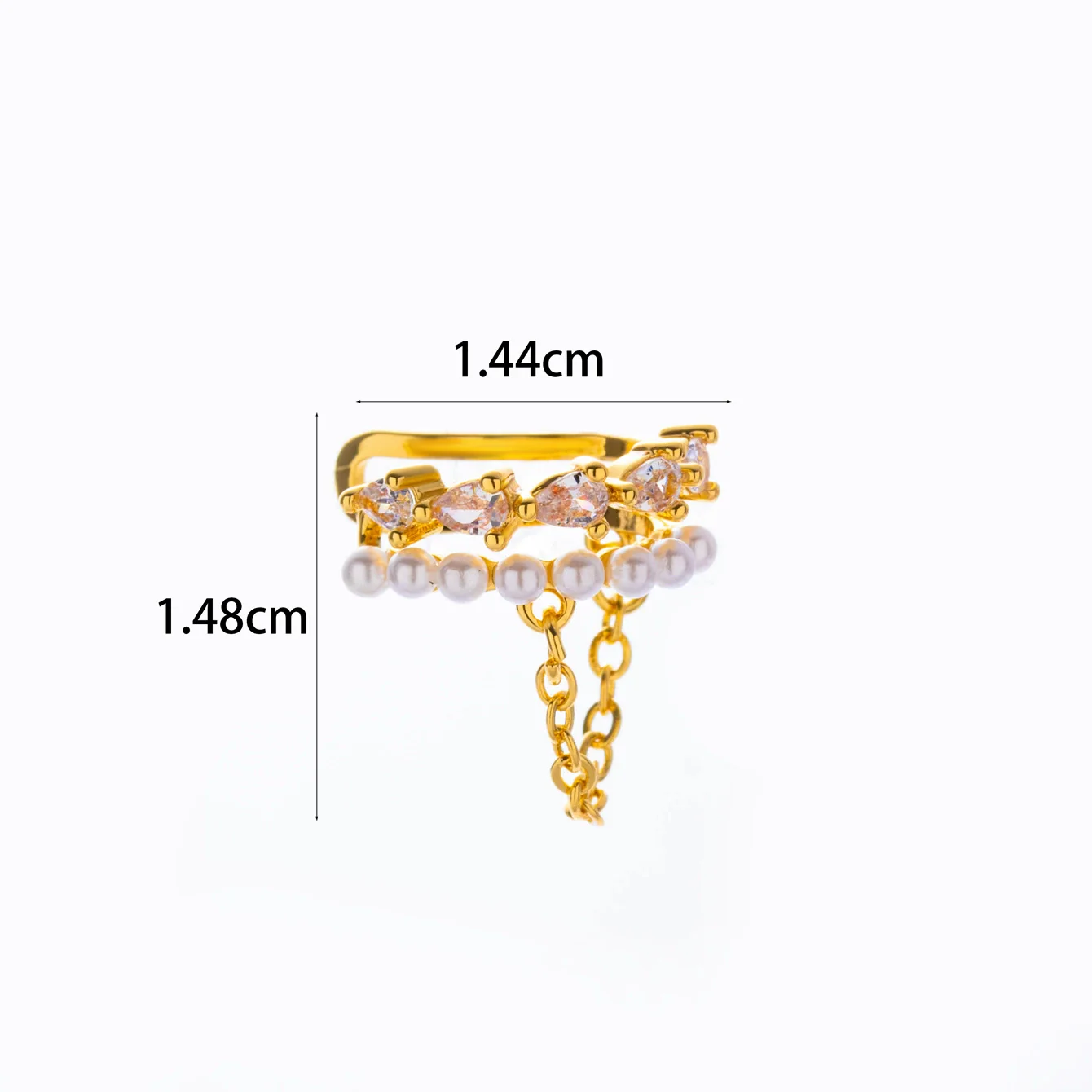 Wholesale Women's Copper Butterfly Cartilage Ear Clip Microinlaid Zircon Geometric Electroplated - Image 16