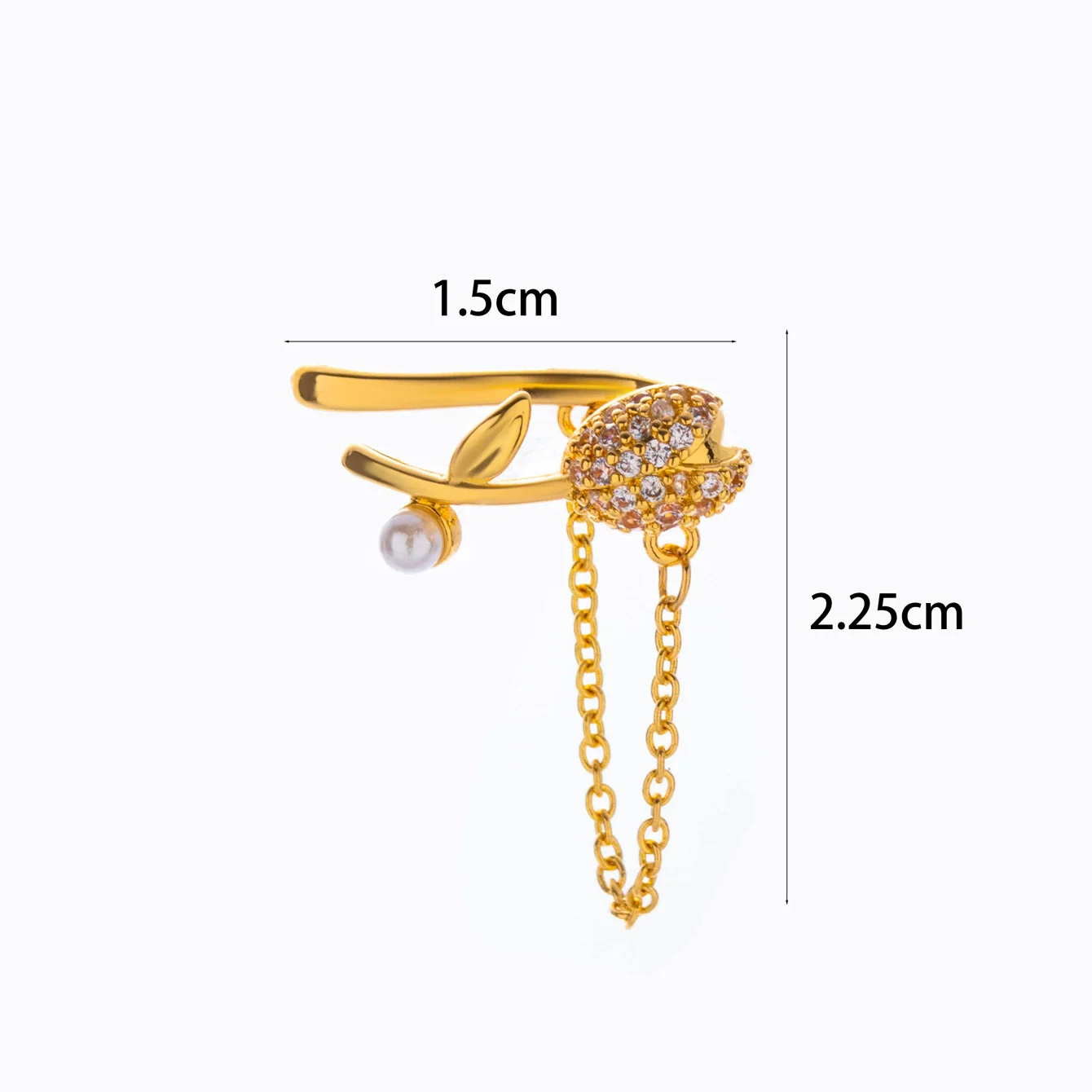 Wholesale Women's Copper Butterfly Cartilage Ear Clip Microinlaid Zircon Geometric Electroplated - Image 18