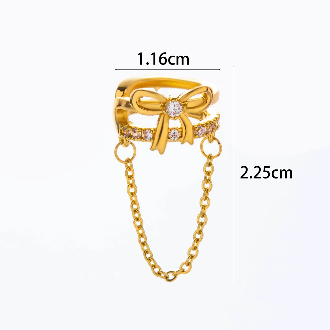 Wholesale Women's Copper Butterfly Cartilage Ear Clip Microinlaid Zircon Geometric Electroplated - Image 20