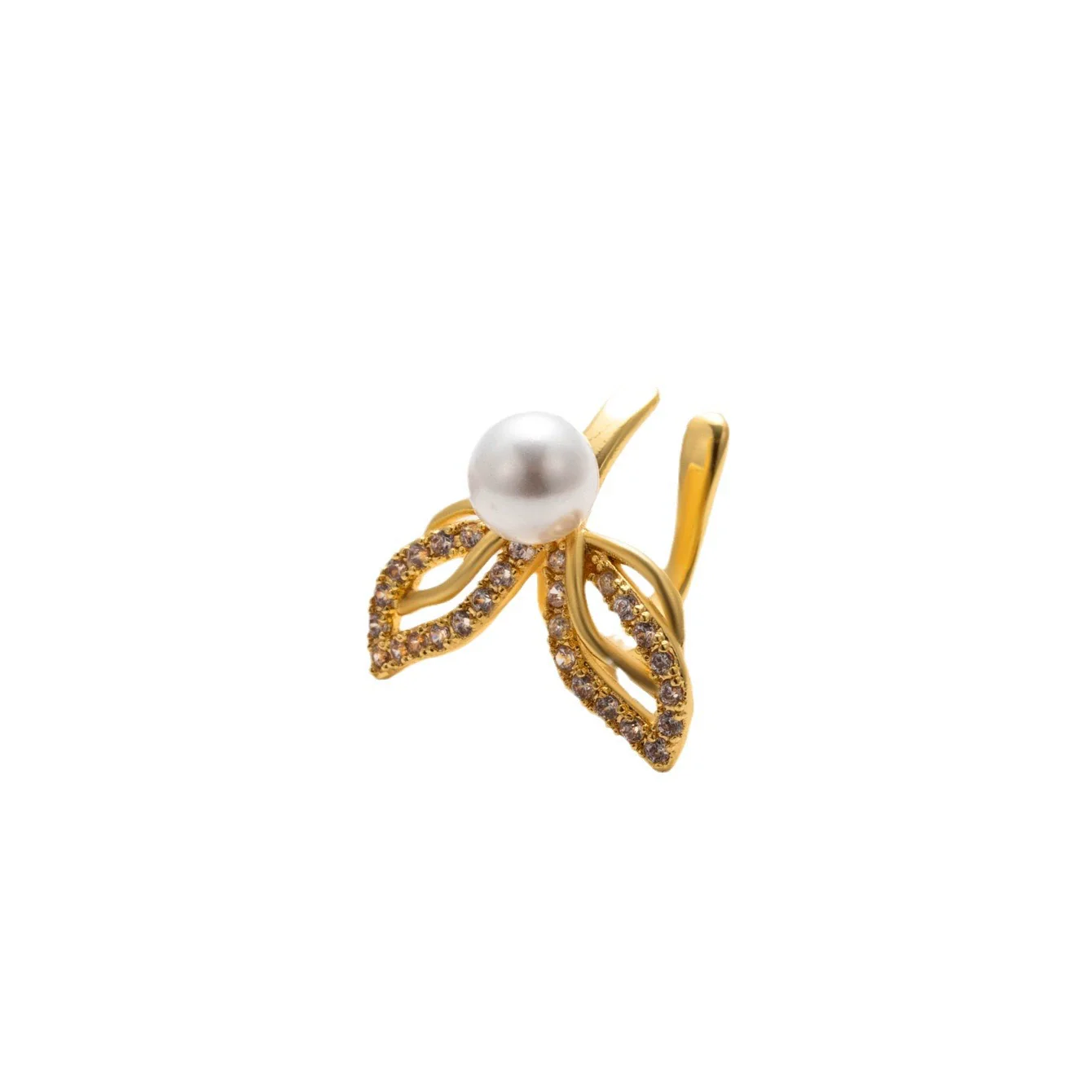 Wholesale Women's Copper Butterfly Cartilage Ear Clip With Microinlaid Zircon And Geometric Pattern Electroplated - Image 5