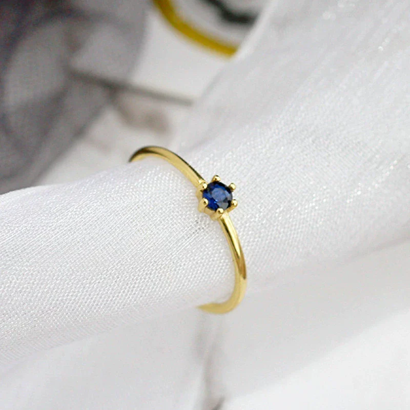 Wholesale Women's Copper Diamondencrusted Zircon Finger Ring Geometric Ins Style Electroplated - Image 2