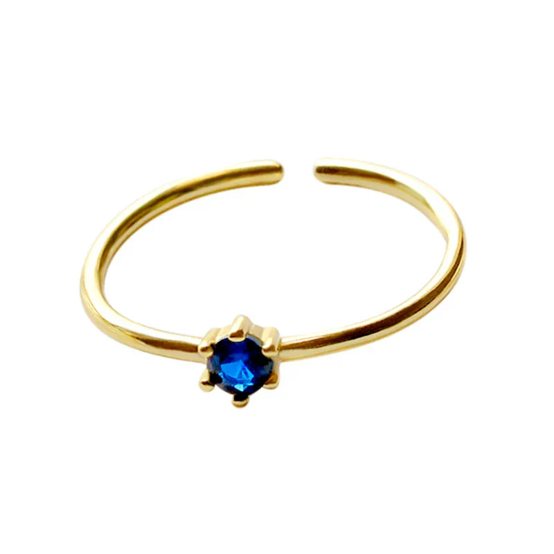 Wholesale Women's Copper Diamondencrusted Zircon Finger Ring Geometric Ins Style Electroplated - Image 4