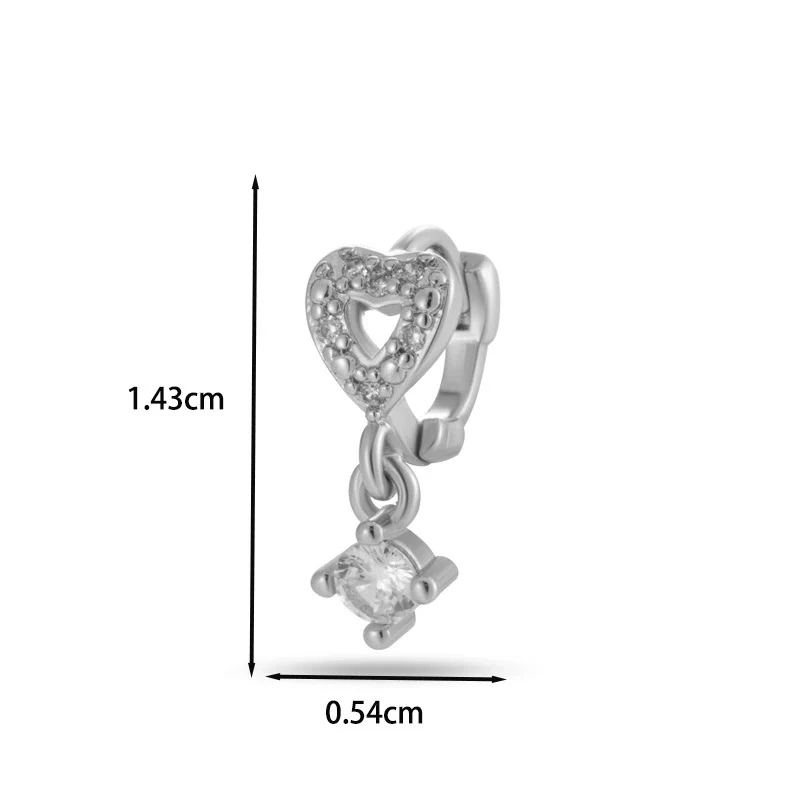 Wholesale Women's Copper Earring With Flower Pattern And Microinlaid Zircon - Image 21