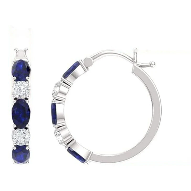 Wholesale Women's Copper Earrings Geometric Style Inlaid Zircon Accessories - Image 3