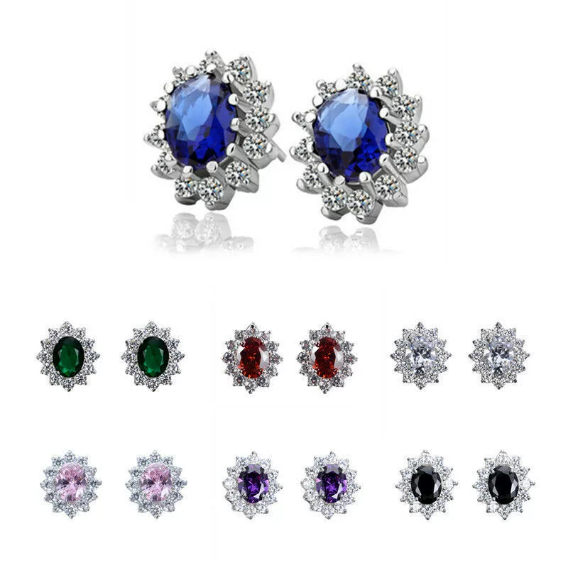 Wholesale Women's Copper Flowershaped Geometric Micropaved Zircon Earrings
