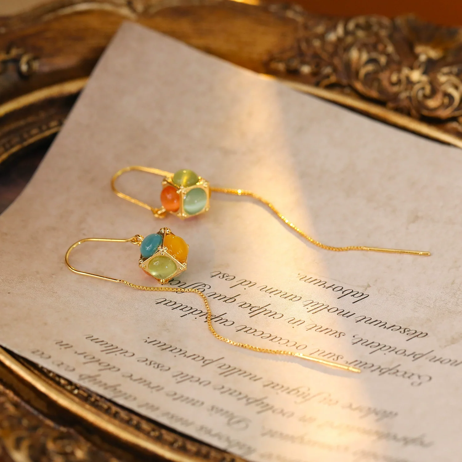 Wholesale Women's Copper Geometric Earrings With Electroplating Fashion Style