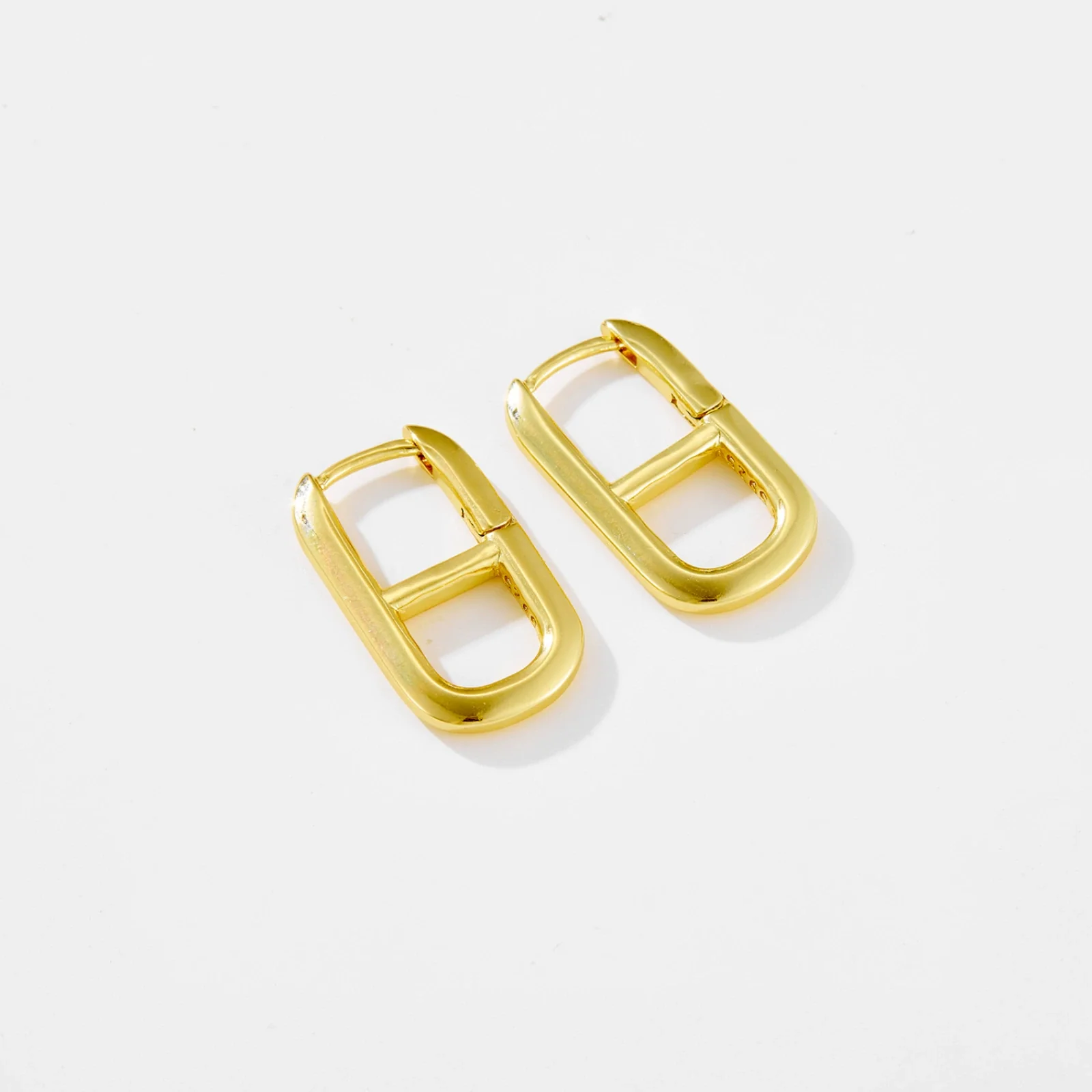 Wholesale Women's Copper Geometric Earrings With Platinum And 18K Gold Electroplating - Image 7