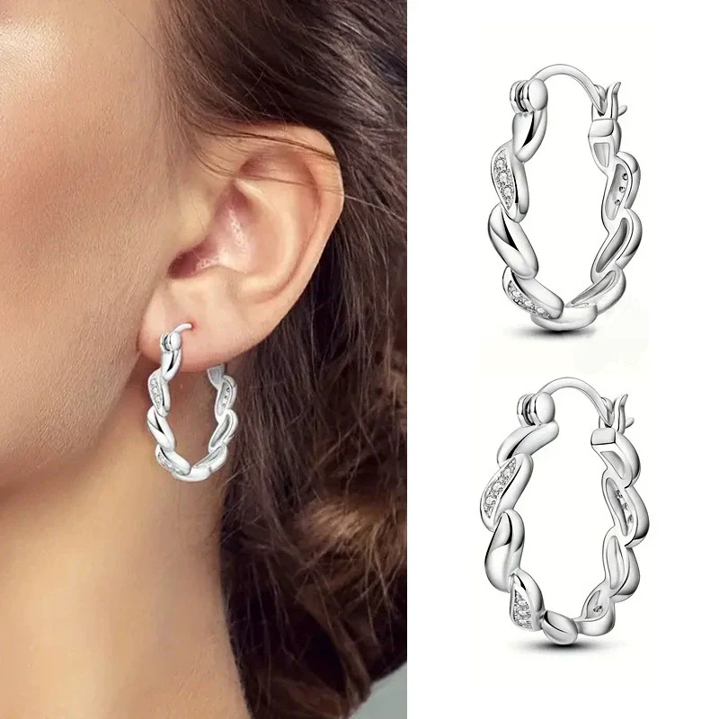 Wholesale Women's Copper Geometric Microinlaid Zircon Earrings Accessible Luxury Fashion Accessories