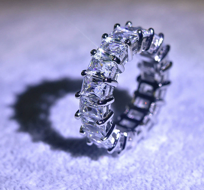 Wholesale Women's Copper Geometric Zircon Engagement Ring - Image 4