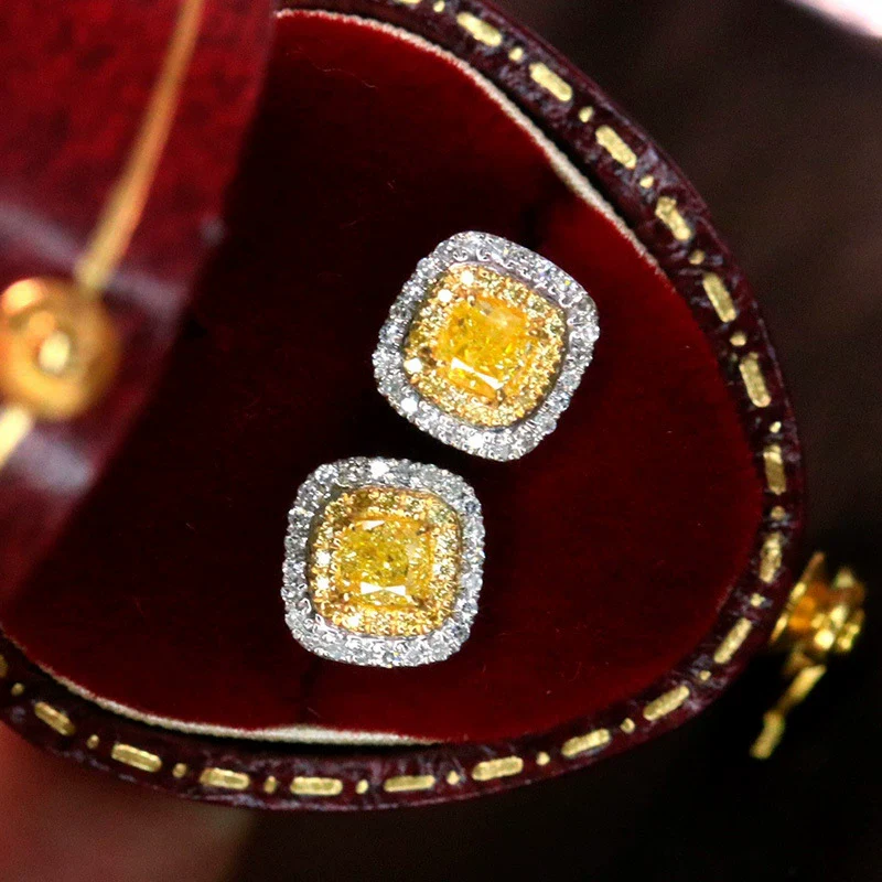 Wholesale Women's Copper Geometric Zircon Inlaid Stud Earrings Fashion Style - Image 2