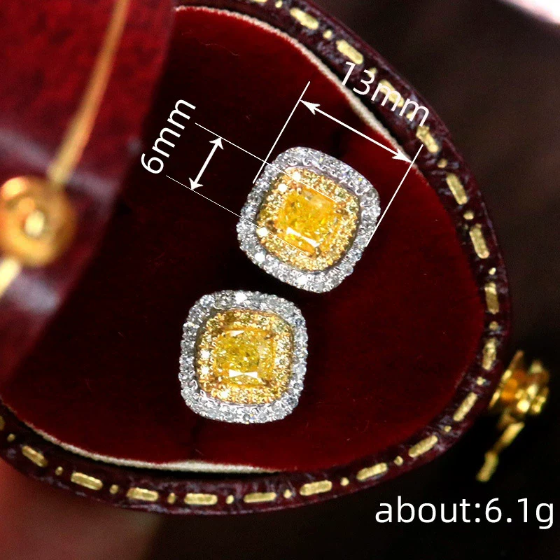 Wholesale Women's Copper Geometric Zircon Inlaid Stud Earrings Fashion Style - Image 4