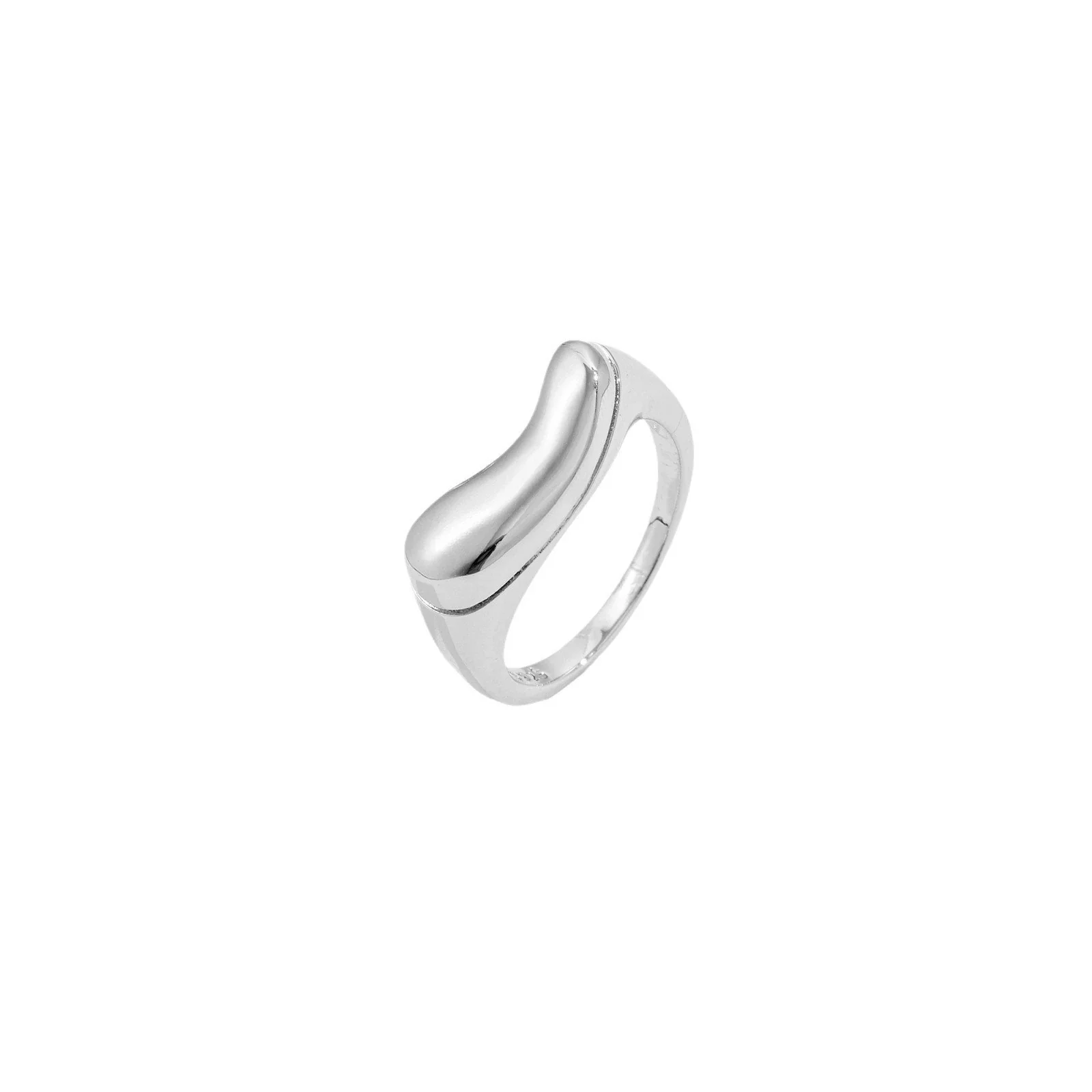 Wholesale Women's Copper Ring Electroplated With Platinum And 18K Gold In Geometric Fashion Style - Image 5